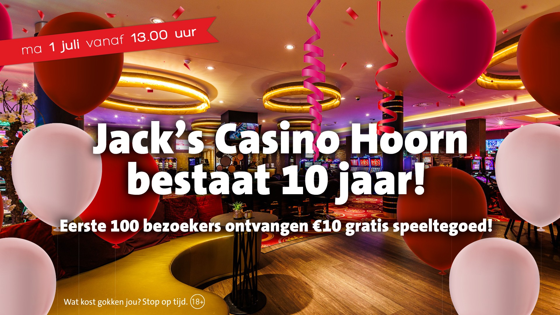 Informatie over deze training: Jack's Casino Hoorn bestaat 10 jaar!